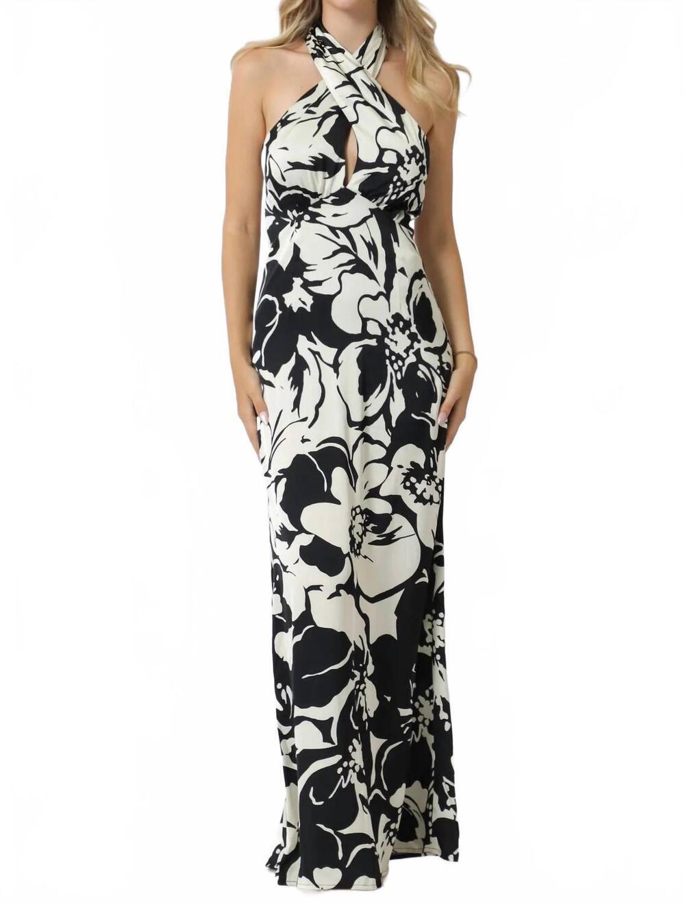 NEW AAKAA sammy dress in black/white